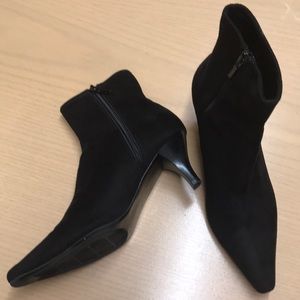 Apostrophe Suede Look Ankle Boots.